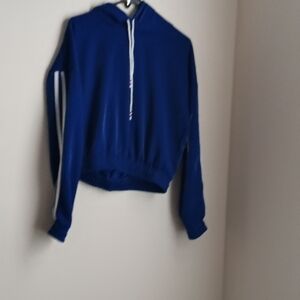 BBJ Los Angeles 2Pc Pants Set Women L Blue & White Hoodie Casual Track Suit Y2K